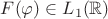 $F( \varphi ) \in L_1(\mathbb{R})$