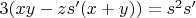 $3(xy-zs'(x+y))=s^2s'$