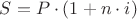$S=P\cdot(1+n\cdot i)$