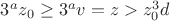 $3^a z_0 \ge 3^a v=z>z_0^3 d$