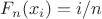 $F_n(x_i)=i/n$
