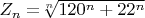$Z_n=$\sqrt[n]{120^n+22^n}$$