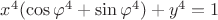 $x^4(\cos{\varphi}^4+\sin{\varphi}^4)+y^4=1$