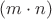 $(m\cdot n)$