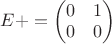 $E+=\begin{pmatrix}
 0&  1 \\
 0&  0
\end{pmatrix}$