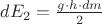 $ dE_2=\frac{g\cdot h\cdot dm}{2}$