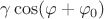 $\gamma\cos(\varphi + \varphi_0)$