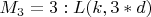 $ M_3=3:  L(k, 3*d) $