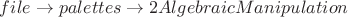 $file \to palettes \to 2 AlgebraicManipulation$