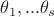 $\theta_1,...\theta_s$