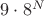 $9 \cdot 8^N$ $9 \cdot 8^N$