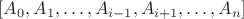 $[A_0,A_1,\dots,A_{i-1},A_{i+1},\dots,A_n]$