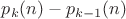 $p_k(n)-p_{k-1}(n)$