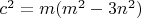 $c^2=m(m^2-3n^2)$