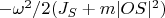 $-\omega^2/2(J_S+m|OS|^2)$