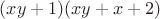 $(xy+1)(xy+x+2)$