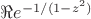 $\Re e^{-1/(1-z^2)}$