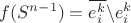 $f(S^{n-1})=\overline{e^{k}_{i}}\backslash  e^{k}_{i}$