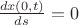 $\frac{dx(0, t)}{ds} = 0$