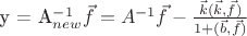 y = A_{new}^{-1}\vec f = A^{-1}\vec f - \frac{\vec k(\vec k, \vec f)}{1+(\vec b, \vec f)}