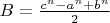 $B=\frac{c^n-a^n+b^n}{2}