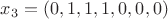 $x_3=(0,1,1,1,0,0,0)$
