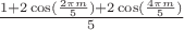$\frac{1 + 2\cos(\frac{2\pi m}{5}) + 2\cos(\frac{4\pi m}{5})}{5}$