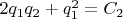 $2q_1q_2 + q_1^2 = C_2$