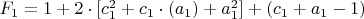 $F_1=1+2\cdot[c_1^2+c_1\cdot(a_1)+a_1^2]+(c_1+a_1-1)$