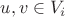 $u, v \in V_i $