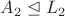 $A_2\trianglelefteq L_2$