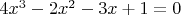 $4x^3-2x^2-3x+1=0$