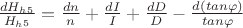 $\frac{dH_h_5}{H_h_5}=\frac{dn}{n}+\frac{dI}{I}+\frac{dD}{D}-\frac{d(tan\varphi)}{tan\varphi}$