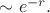 $\sim e^{-r}.$ $\sim e^{-r}.$