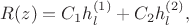 $R(z)=C_1h_l^{(1)} + C_2 h_l^{(2)},$