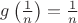 $\[g\left( {\frac{1}{n}} \right) = \frac{1}{{n}}\] $