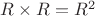 $R\times R=R^2