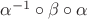 $\alpha^{-1}\circ\beta\circ\alpha$