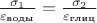 $\frac{\sigma_1}{\varepsilon_{\text{воды}}} = \frac{\sigma_2}{\varepsilon_{\text{глиц}}}$