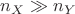 $n_X \gg n_Y$