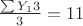 $\frac{\sum Y_13}{3}=11$