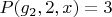 $P(g_2,2,x)=3$