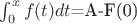 $\int_{0}^{x}f(t)dt$=A-F(0)