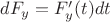$dF_y = F_y'(t) dt$