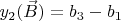 $y_2(\vec{B})=b_3-b_1$