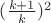 $(\frac{k+1}{k})^2$