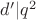 $d'|q^2$