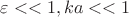 $\varepsilon << 1, ka<<1$ $\varepsilon << 1, ka<<1$