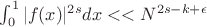 $\int_{0}^1{|f(x)|^{2s} dx}<< N^{2s-k+\epsilon}$