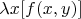 $\lambda x [f(x,y)]$